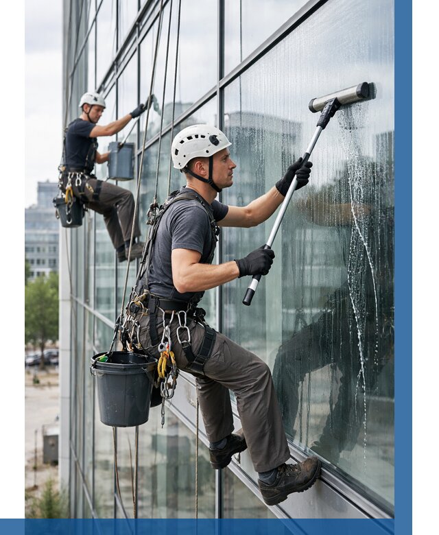 Мойка витражей альпинистами в Ханты-Мансийске от 715 р. под ключ|ВЫСОТНИК-Хнт