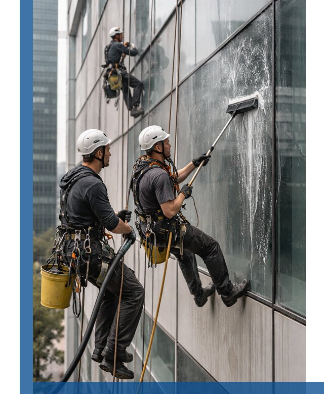 Профессиональная высотная мойка фасадов зданий в Ханты-Мансийске