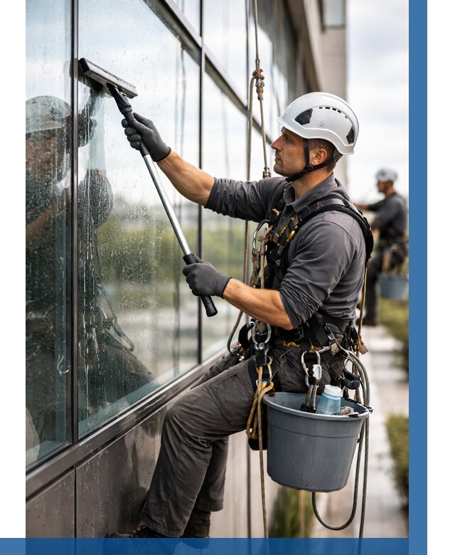 Мойка стеклянных фасадов в Ханты-Мансийске от 204 р. | ВЫСОТНИК-Хнт