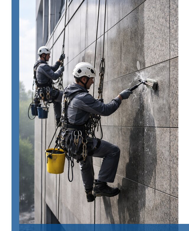 Профессиональная мойка фасада из керамогранита в Ханты-Мансийске