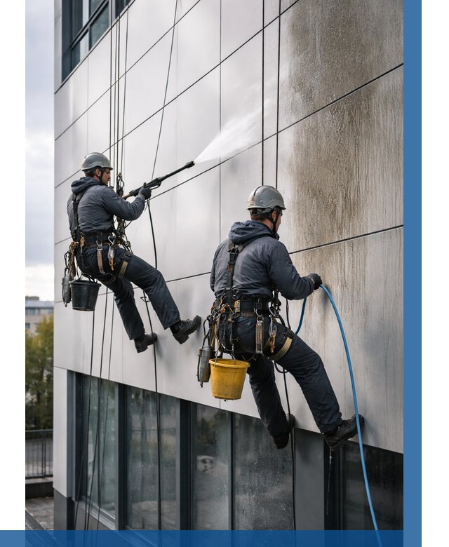 Мойка фасада из композита в Ханты-Мансийске по цене от 306 р. | ВЫСОТНИК-Хнт