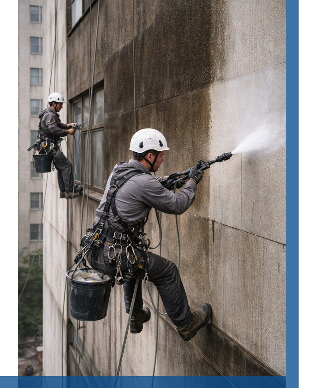 Очистка фасада от копоти в Ханты-Мансийске от 255 р. | ВЫСОТНИК-Хнт