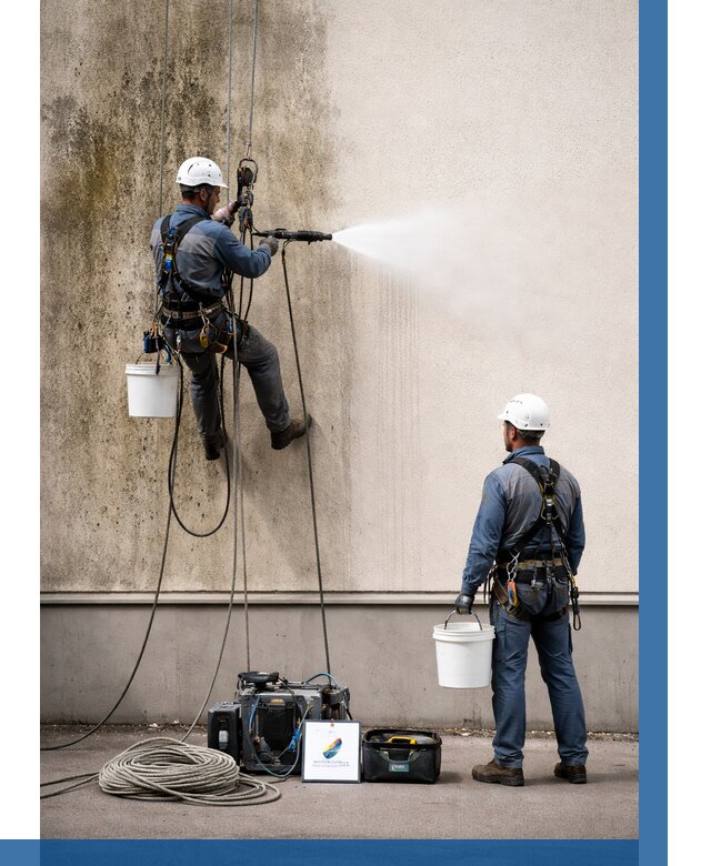 Очистка фасада от плесени в Ханты-Мансийске от 306 р. | ВЫСОТНИК-Хнт