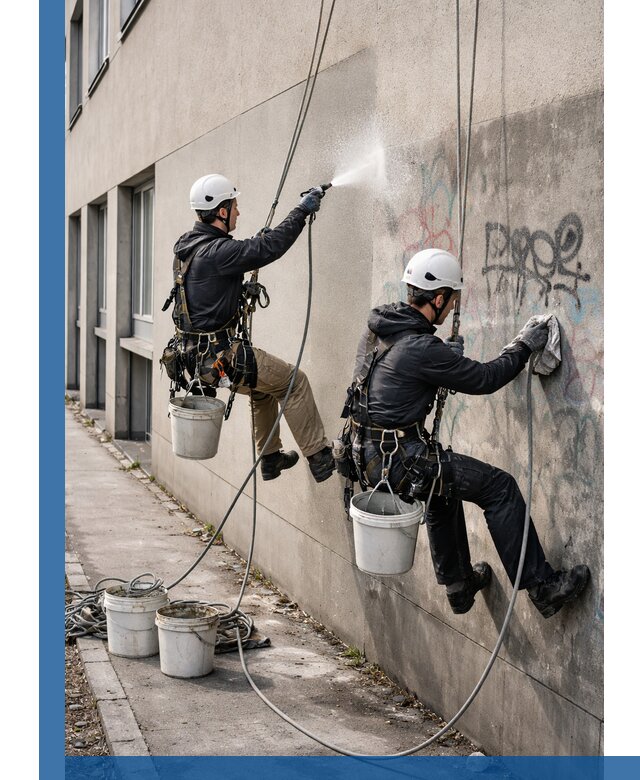 Антиграффити покрытие фасада с защитой от надписей в Ханты-Мансийске