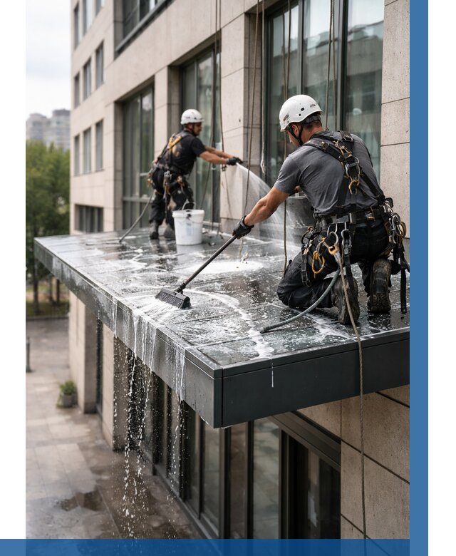 Мойка козырьков и навесов в Ханты-Мансийске от 3573 р. | ВЫСОТНИК-Хнт