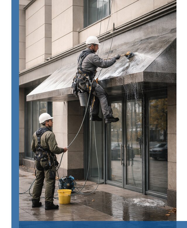 Профессиональная мойка козырьков и навесов в Ханты-Мансийске