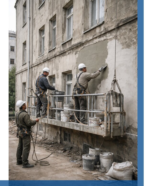 Капитальный ремонт фасада в Ханты-Мансийске от 4288 р. | ВЫСОТНИК-Хнт