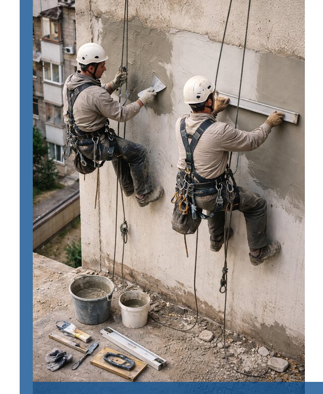 Комплексный ремонт штукатурного фасада с гарантией в Ханты-Мансийске