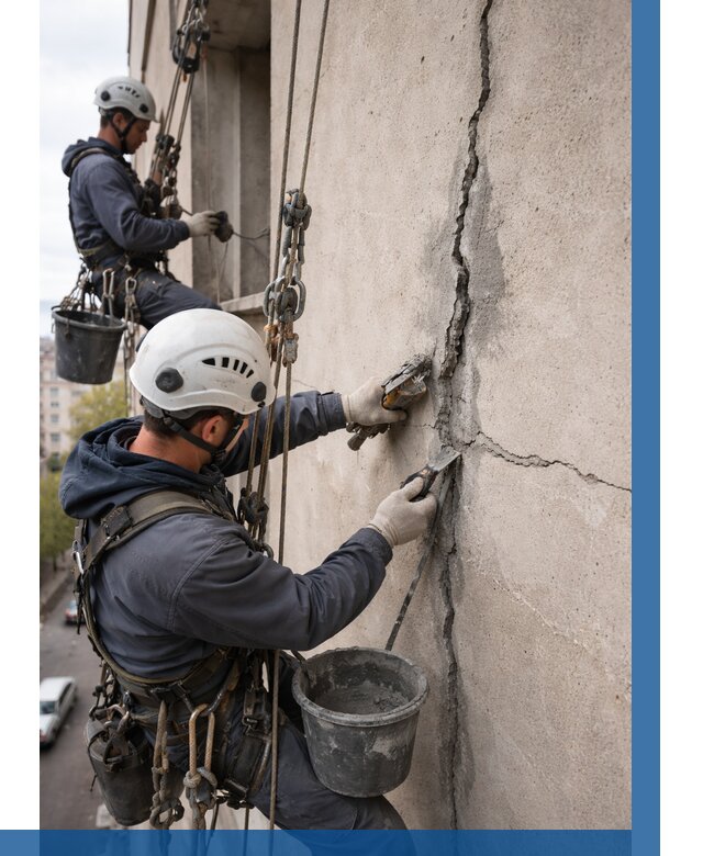 Заделка трещин на фасаде в Ханты-Мансийске от 919 р. | ВЫСОТНИК-Хнт