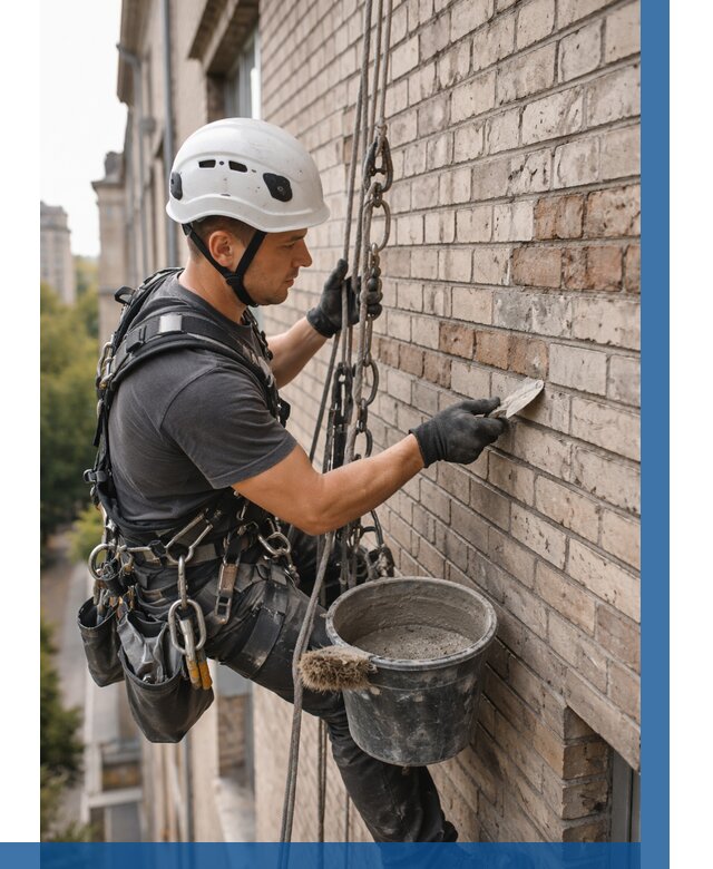 Ремонт кирпичной кладки фасада в Ханты-Мансийске от 1838 р. | ВЫСОТНИК-Хнт