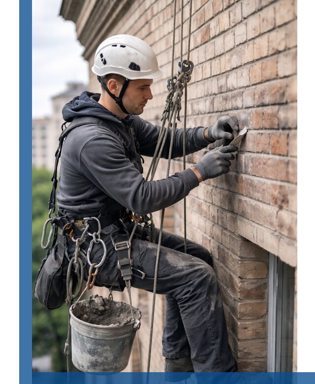 Качественный ремонт кирпичной кладки фасада в Ханты-Мансийске с гарантией