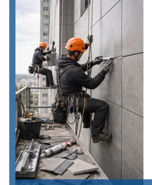 Профессиональный ремонт фасада из керамогранита в Ханты-Мансийске