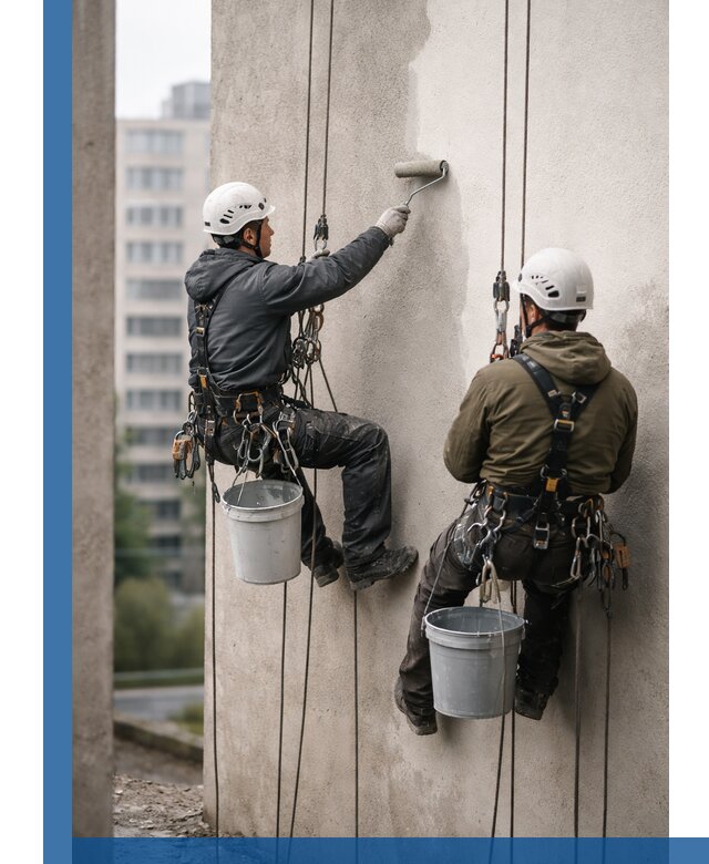 Покраска фасадов высотными альпинистами в Ханты-Мансийске с гарантией