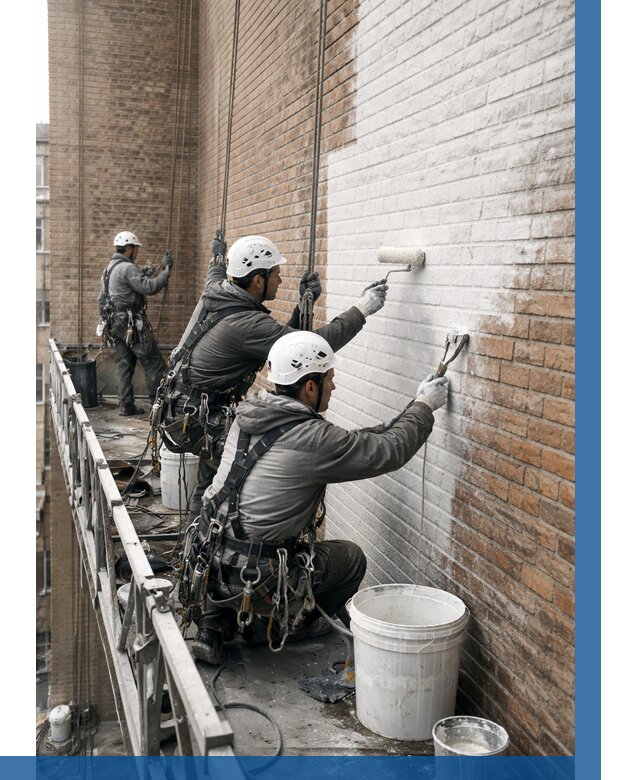 Покраска кирпичного фасада в Ханты-Мансийске от 357 р. | ВЫСОТНИК-Хнт