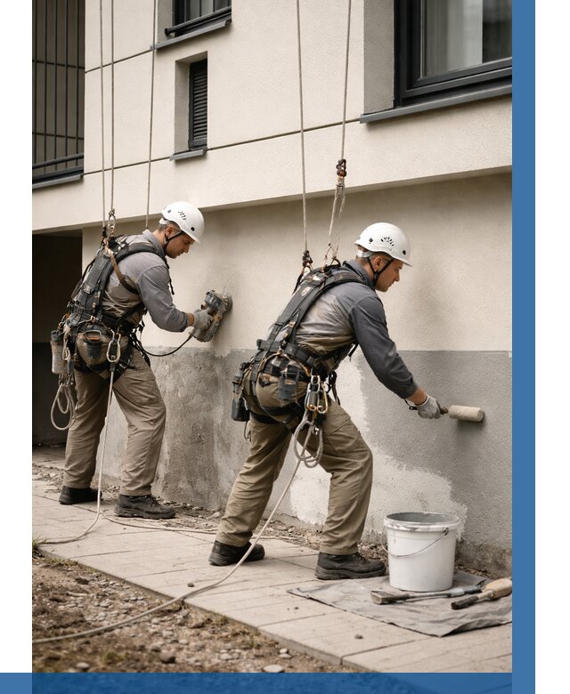 Окраска цоколя здания в Ханты-Мансийске от 459 р. под ключ | ВЫСОТНИК-Хнт