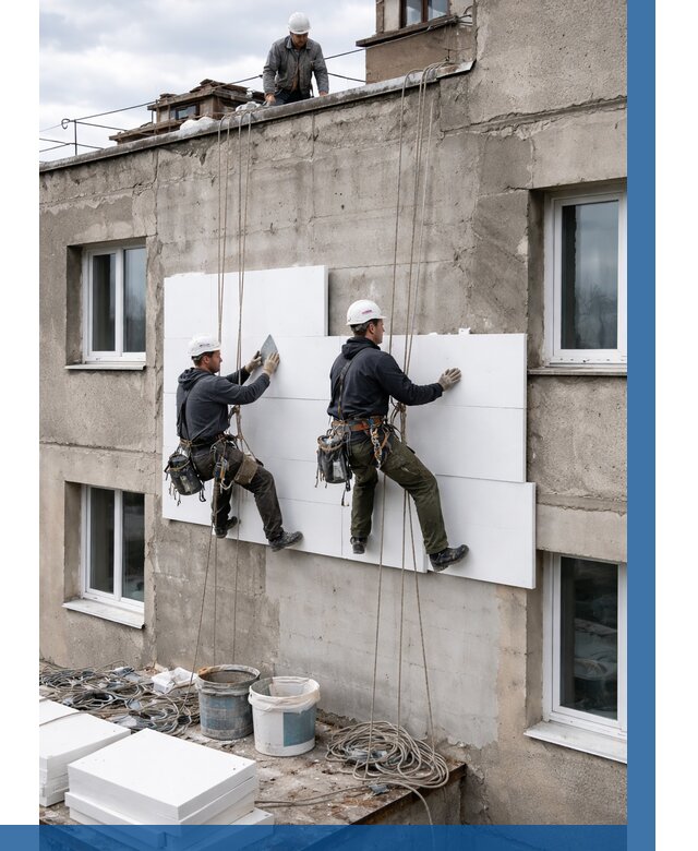 Утепление фасада пенополистиролом в Ханты-Мансийске от 1838 р. | ВЫСОТНИК-Хнт