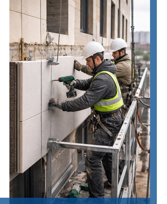 Монтаж фасадных термопанелей в Ханты-Мансийске от 1531 р. | ВЫСОТНИК-Хнт