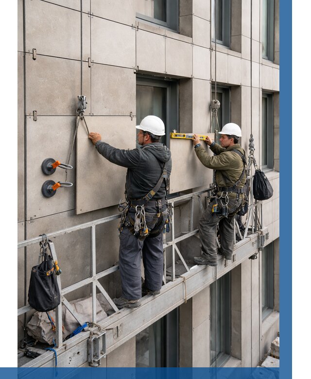 Монтаж керамогранита на фасад в Ханты-Мансийске от 2552 р. | ВЫСОТНИК-Хнт