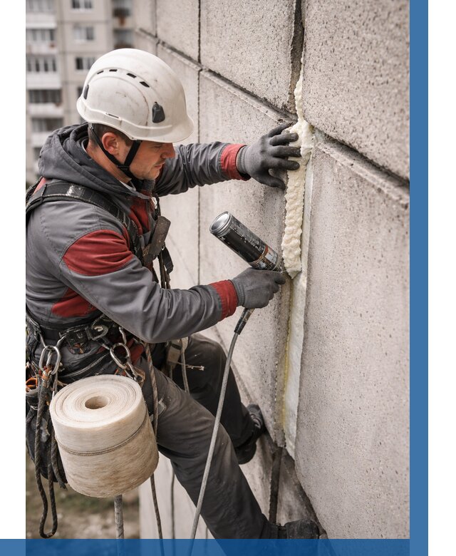 Утепление межпанельных швов в Ханты-Мансийске от 715 р. | ВЫСОТНИК-Хнт