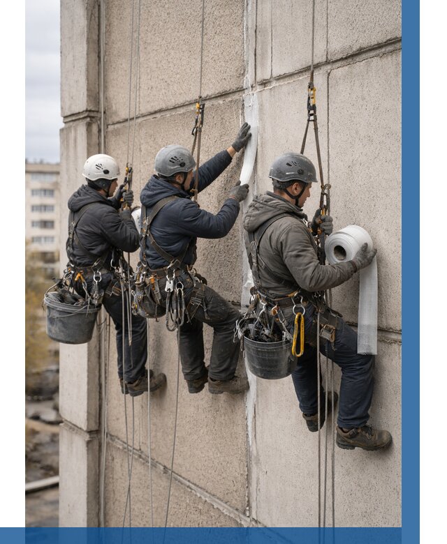 Ремонт межпанельных швов в Ханты-Мансийске от 766 р. | ВЫСОТНИК-Хнт