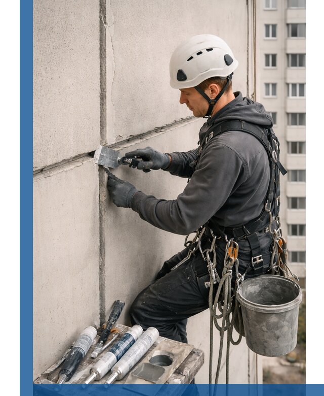 Ремонт межпанельных швов в Ханты-Мансийске герметизация и восстановление