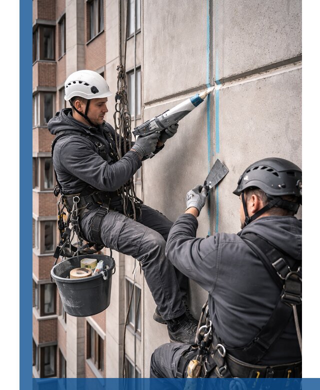 Вторичная герметизация швов фасада и кровли в Ханты-Мансийске