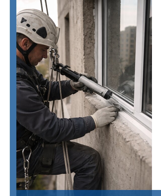 Герметизация оконных швов снаружи в Ханты-Мансийске профессионально