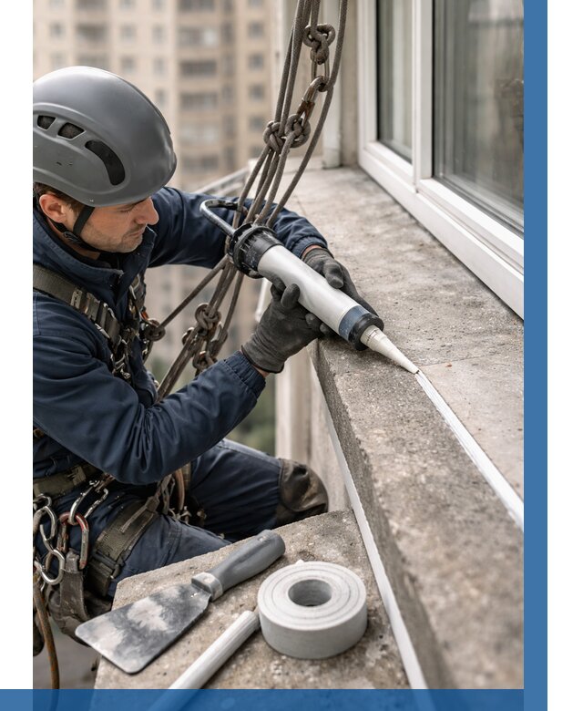 Герметизация балконного козырька в Ханты-Мансийске от 4594 р. | ВЫСОТНИК-Хнт