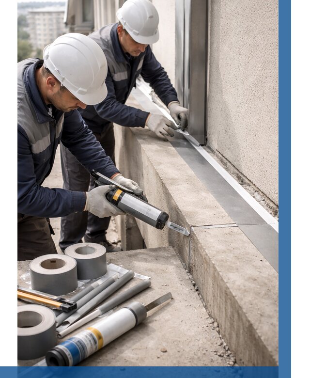 Герметизация примыкания балкона в Ханты-Мансийске от 4594 р. | ВЫСОТНИК-Хнт