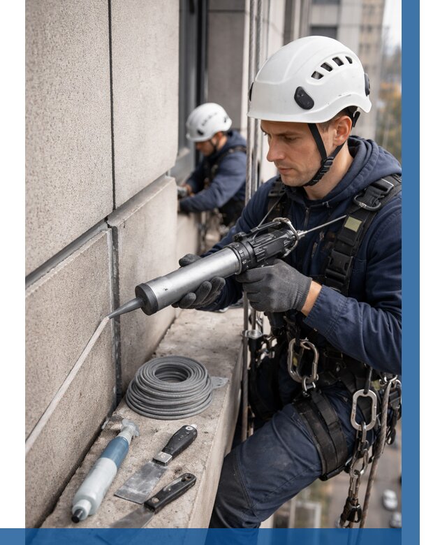 Герметизация деформационных швов фасада в Ханты-Мансийске от 715 | ВЫСОТНИК-Хнт