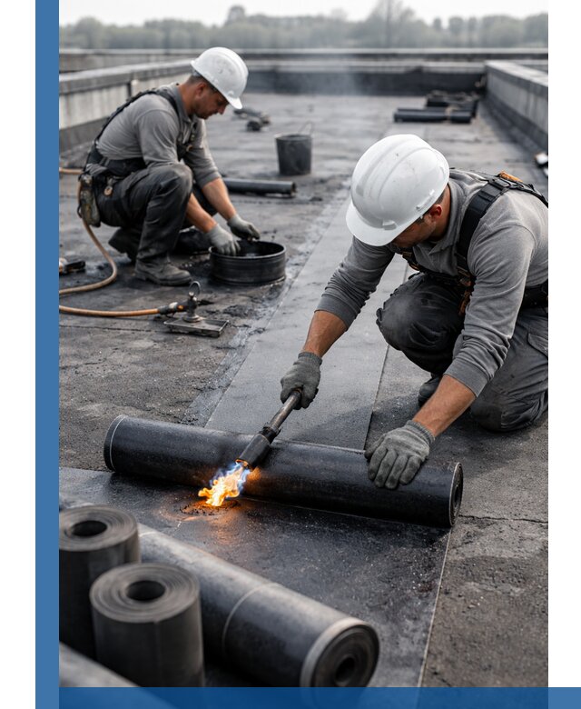 Ремонт рулонной кровли в Ханты-Мансийске герметизация и восстановление