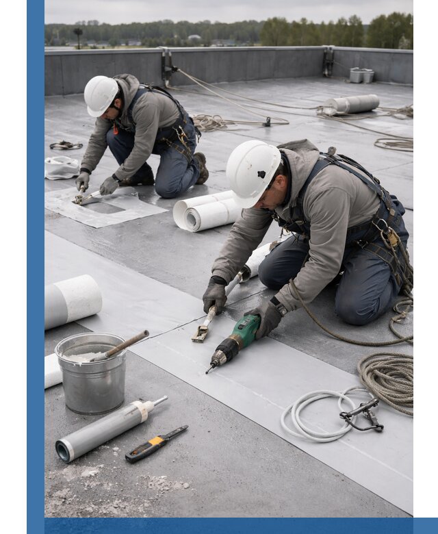 Ремонт мембранной кровли в Ханты-Мансийске качественно и с гарантией