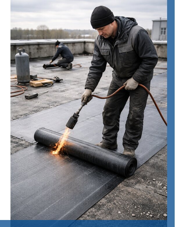 Ремонт наплавляемой кровли в Ханты-Мансийске от 715 р. | ВЫСОТНИК-Хнт