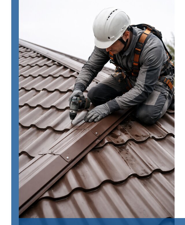 Ремонт металлочерепицы на крыше в Ханты-Мансийске профессионально