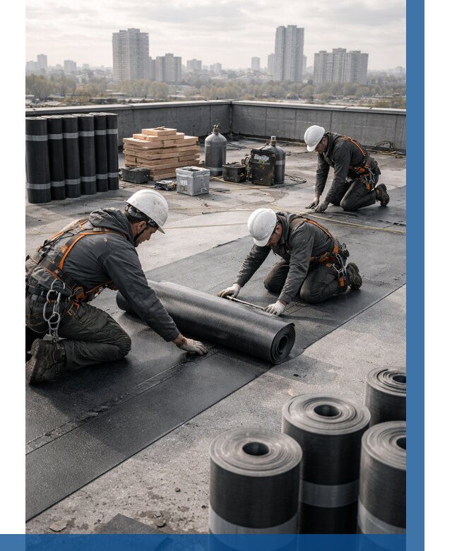 Монтаж мягкой кровли под ключ в Ханты-Мансийске от 459 р. | ВЫСОТНИК-Хнт