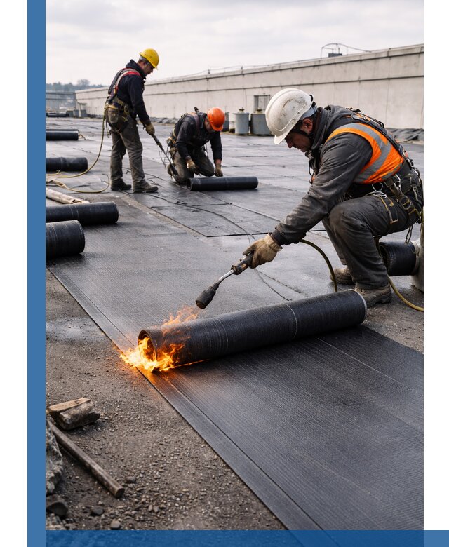Монтаж наплавляемой кровли в Ханты-Мансийске профессионально