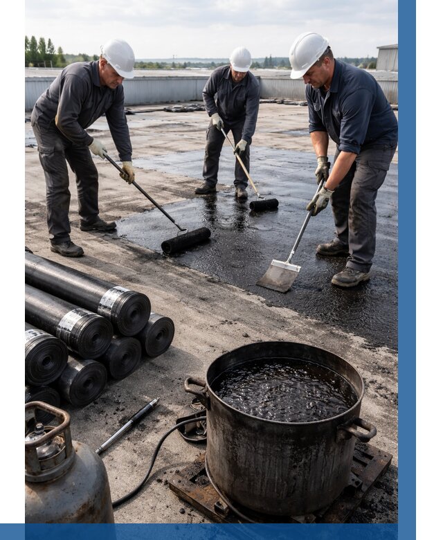 Гидроизоляция кровли мастикой в Ханты-Мансийске от 613 р. | ВЫСОТНИК-Хнт