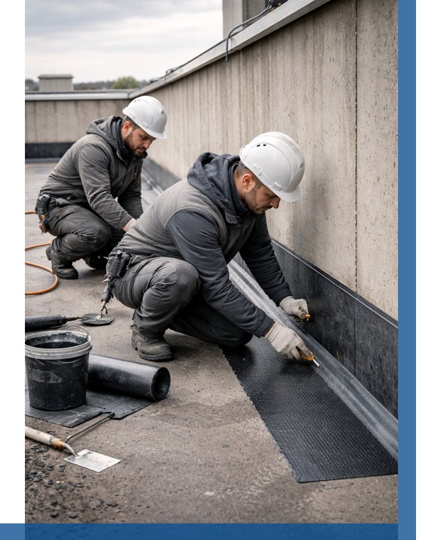 Гидроизоляция примыканий на кровле в Ханты-Мансийске от 919 р. | ВЫСОТНИК-Хнт