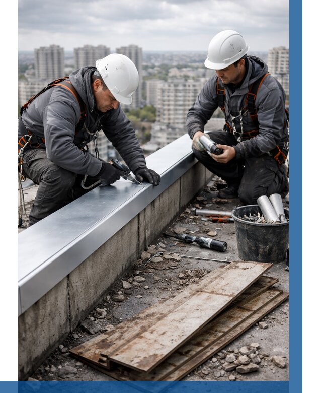 Замена парапетных крышек под ключ в Ханты-Мансийске от 1225 р. | ВЫСОТНИК-Хнт