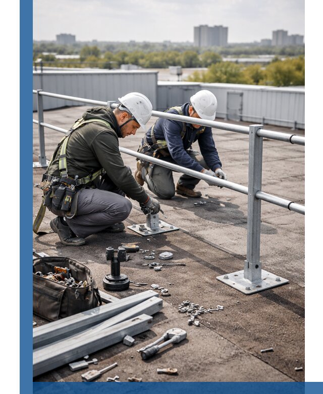 Монтаж кровельного ограждения в Ханты-Мансийске под ключ с гарантией