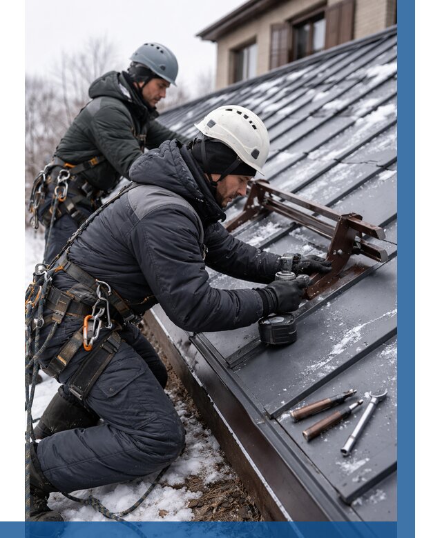 Монтаж снегозадержателей в Ханты-Мансийске от 459 р. | ВЫСОТНИК-Хнт