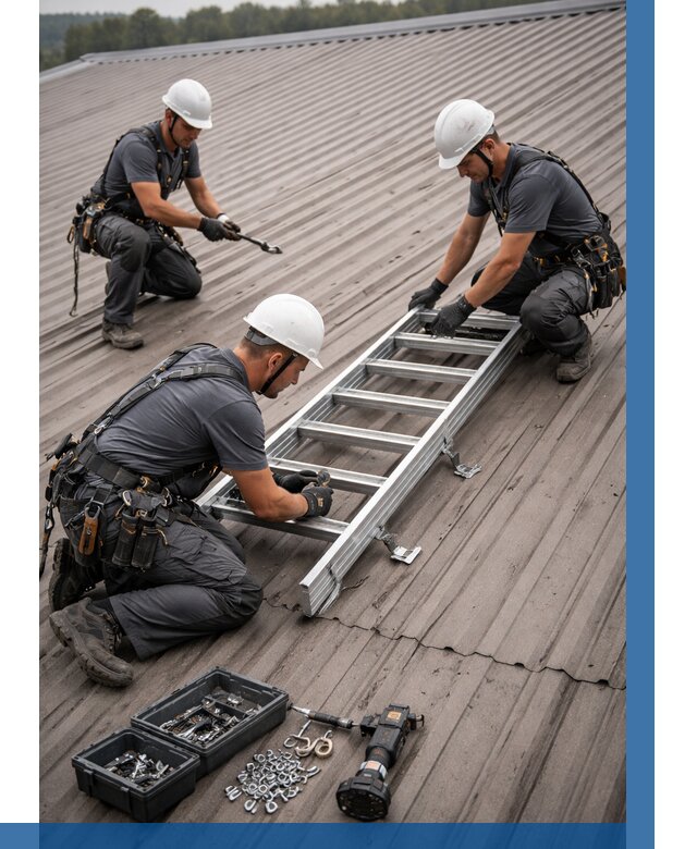 Монтаж кровельной лестницы в Ханты-Мансийске от 4594 р. | ВЫСОТНИК-Хнт