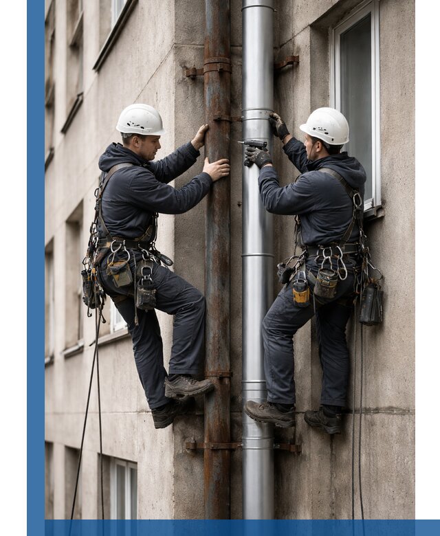Замена водосточных труб в Ханты-Мансийске: монтаж и демонтаж под ключ