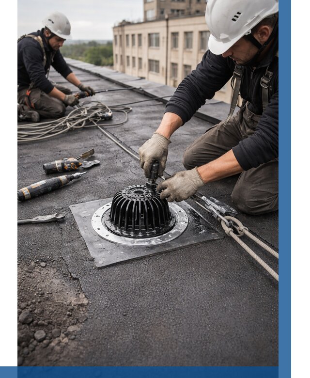 Установка водосточных воронок в Ханты-Мансийске цена от 3573 р. | ВЫСОТНИК-Хнт