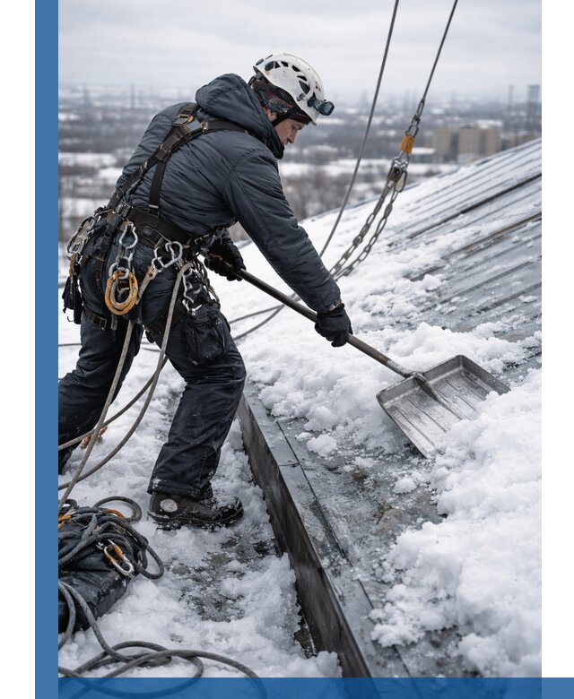 Профессиональная очистка кровли от снега и наледи в Ханты-Мансийске