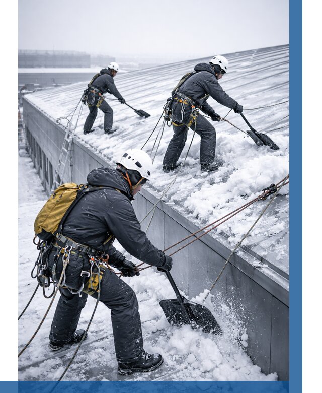 Очистка навесов от снега в Ханты-Мансийске от 4594 р. | ВЫСОТНИК-Хнт