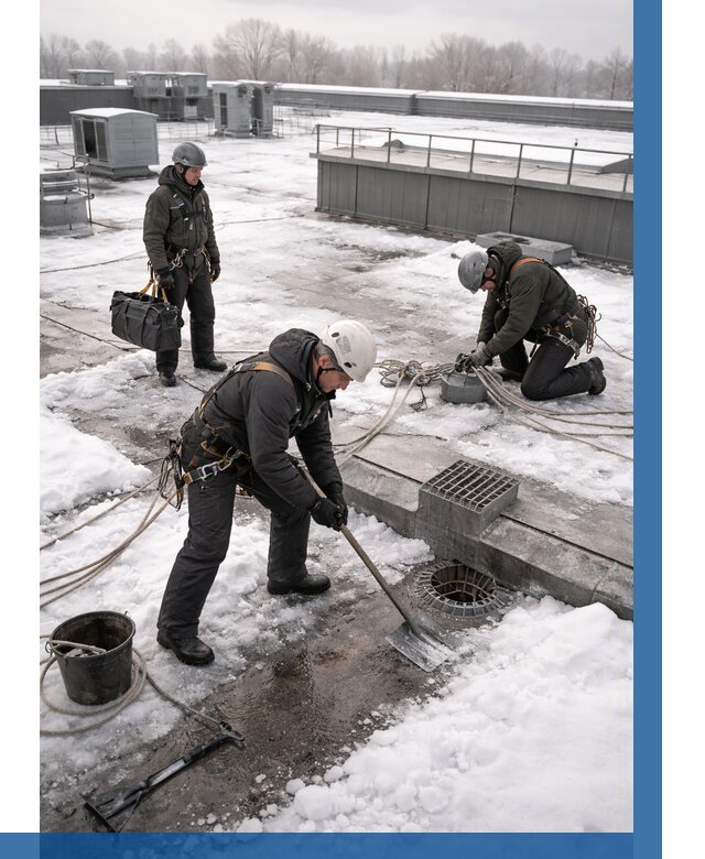 Абонентское обслуживание кровли зимой в Ханты-Мансийске от 8167 р. | ВЫСОТНИК-Хнт