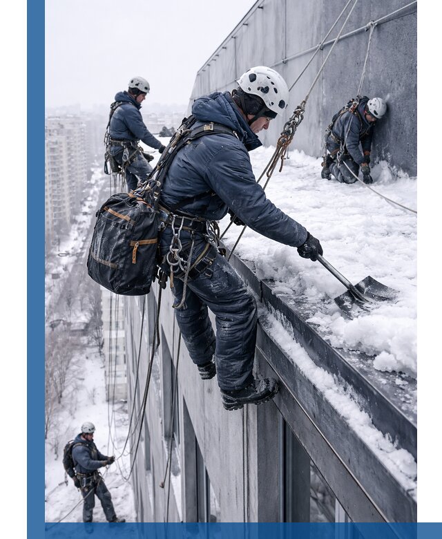 Абонентское обслуживание кровли зимой в Ханты-Мансийске регулярный уход