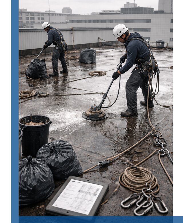 Плановая очистка кровли по графику в Ханты-Мансийске для безопасности