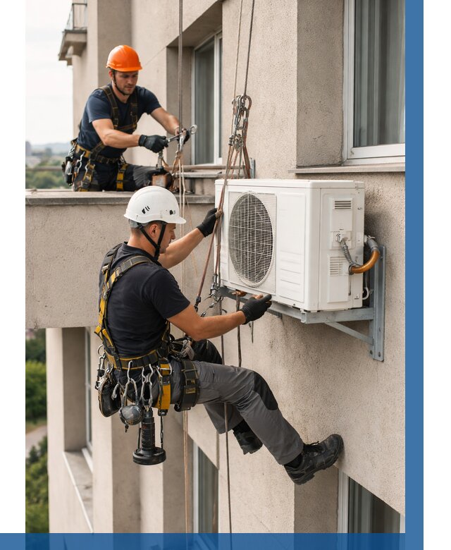 Монтаж внешнего блока кондиционера в Ханты-Мансийске от 6636 р. | ВЫСОТНИК-Хнт